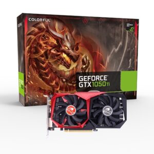 Colorful GeForce GTX 1050 Ti 4GB GDDR5 128 Bit PCI Express 3.0 16X Gaming Graphics Card with Twin Cooling Fan